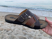 Шлепанцы Malibu M6835 brown-camel от магазина Frison