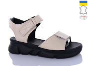 Босоножки Sali 1707-1 бежевий чор-п. от магазина Frison