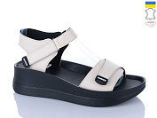 Босоножки Sali 701 бежевий чор-п. от магазина Frison