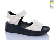 Босоножки Sali 261 бежевий чор-п. от магазина Frison