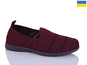 Слипоны Demur 6710 бордовий от магазина Frison