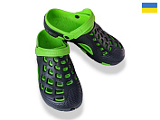 Кроксы Rai Shoes 308 чор-зелений от магазина Frison