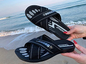 Шлепанцы Malibu TRK-1 black-white от магазина Frison