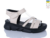 Босоножки Sali 116 бежевий чор-п. от магазина Frison