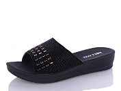 Шлепанцы Sali One 450-049 чор-золотий батал от магазина Frison