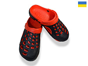 Кроксы Rai Shoes 308 чор-червоний от магазина Frison