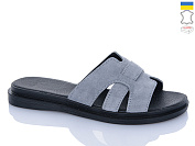 Шлепанцы Sali 301 сірий з чор-п. от магазина Frison