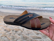 Шлепанцы Malibu 6836 black-camel от магазина Frison