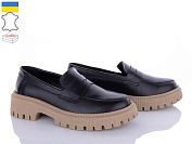 Туфли Gleb M297 чорний-бежевий шкіра от магазина Frison