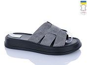 Шлепанцы Sali 518 сірий з чор-п. от магазина Frison