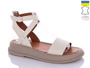 Босоножки Garti 0145 світлий беж-беж шкіра от магазина Frison