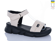 Босоножки Sali 1708-1 бежевий чор-п. от магазина Frison