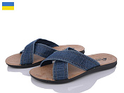 Шлепанцы Demur 2024-006-1 синій батал от магазина Frison