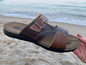 Шлепанцы Demur MKN6834 brown-camel от магазина Frison