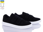 Кеды Gleb M231 чорний-білий замш от магазина Frison