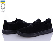 Кеды Gleb M243 чорний замш от магазина Frison