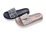 Шлепанцы Jibukang 01-888 black-rose mix от магазина Frison