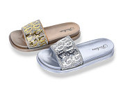 Шлепанцы Jibukang 02-888 gold-silver mix от магазина Frison