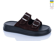 Шлепанцы Sali 91 шоколад з чор-п. от магазина Frison