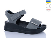 Босоножки Sali 1706-2 сірий з чор-п. от магазина Frison