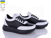 Кроссовки Gleb M236 чорний-білий шкіра от магазина Frison