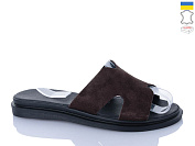 Шлепанцы Sali 505 коричневий з чор-п. от магазина Frison