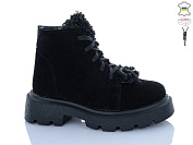 Ботинки Garti 6971 чорний замш хутро от магазина Frison