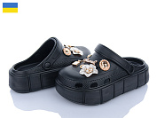 Кроксы Golden Lion 152-2-8 чорний от магазина Frison