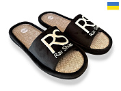 Тапочки Rai Shoes Шльопки RS чорний от магазина Frison