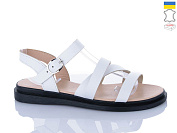 Босоножки Sali 2601 білий чор-п. от магазина Frison