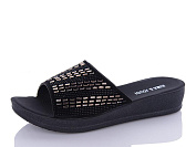 Шлепанцы Sali One 06-049 чор-золотий батал от магазина Frison