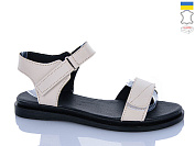 Босоножки Sali 13 бежевий к чор-п. от магазина Frison