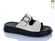 Шлепанцы Sali 10 бежевий к чор-п. от магазина Frison