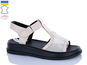 Босоножки Sali 227 бежевий чор-п. от магазина Frison