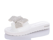 Шлепанцы Miss Ilonna Шлепанцы Бант белый от магазина Frison