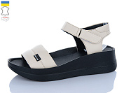 Босоножки Sali 1708-2 бежевий чор-п. от магазина Frison