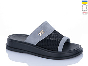 Шлепанцы Sali 230 сірий з чор-п. от магазина Frison