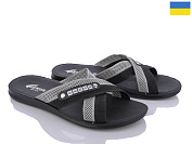 Шлепанцы Gurkem 2024-004-1 чорний-сірий батал от магазина Frison