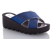 Шлепанцы Demur W26-W777-19 blue-silver от магазина Frison