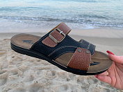 Шлепанцы Gurkem MKN6834 black-camel от магазина Frison