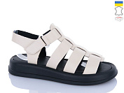 Босоножки Sali 263 бежевий чор-п. от магазина Frison