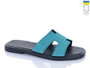 Шлепанцы Garti 6 бірюзовий замш от магазина Frison