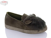 Слипоны Viktoria W201-3-201 army green от магазина Frison