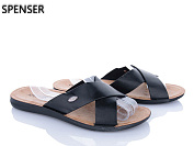 Шлепанцы Spencer 0301Б чорний к-з батал от магазина Frison