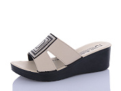 Шлепанцы Sali One 0970A бежевий от магазина Frison