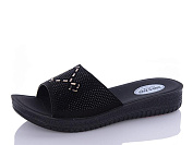 Шлепанцы Sali One 455-067 чор-золотий от магазина Frison