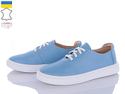 Кеды Gleb M243 блакитний-білий шкіра от магазина Frison