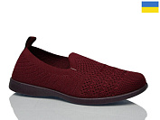 Слипоны Demur 6711 бордовий от магазина Frison