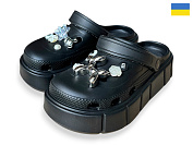 Кроксы Rai Shoes 152-2-6 чорний от магазина Frison