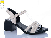 Босоножки Sali 140 бежевий чор-п. от магазина Frison